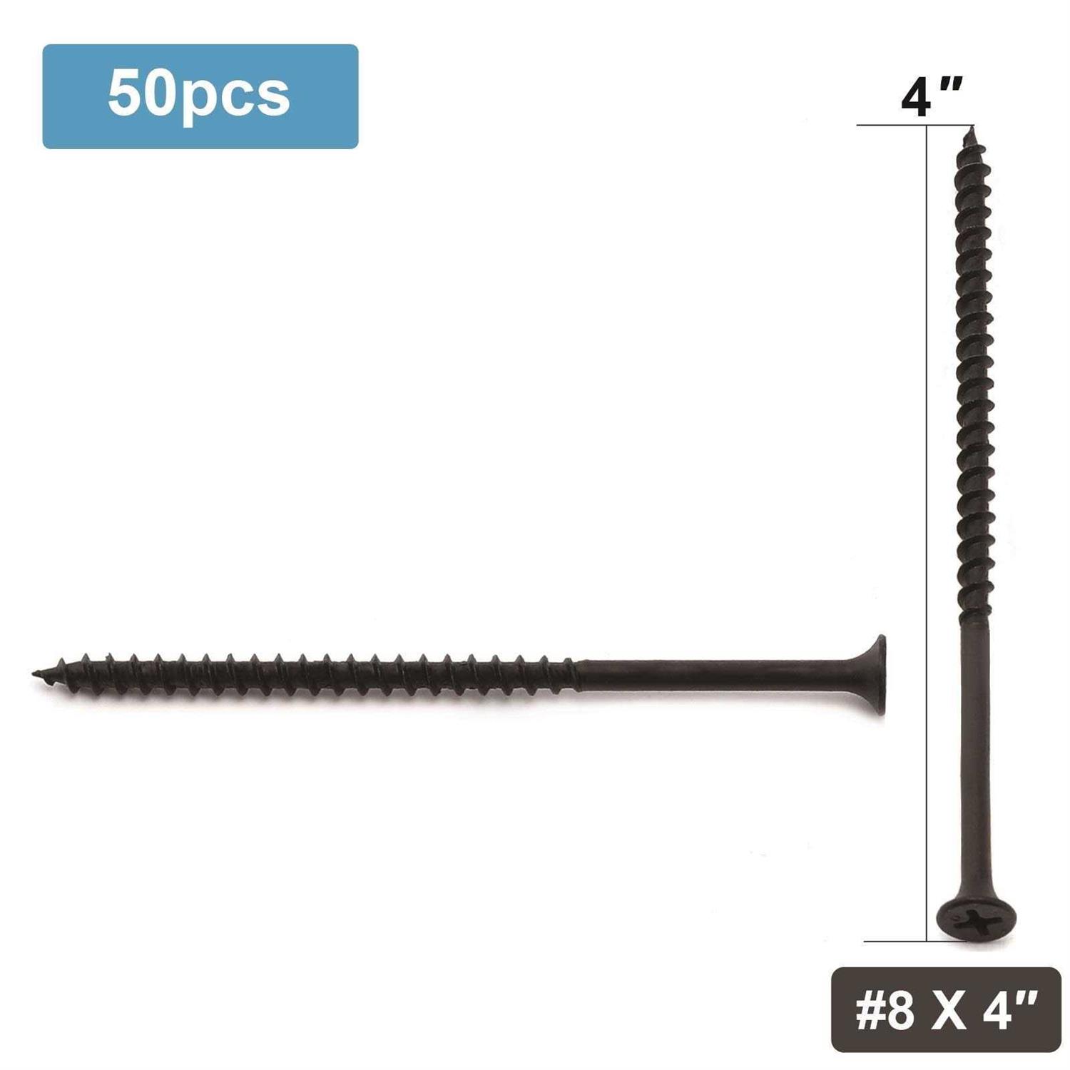 Wood Screw Black Phosphate Coated Stainless Flat Truss Head Fast Self Tapping Drywall Screws by SG TZH - MT - Mrs Treak