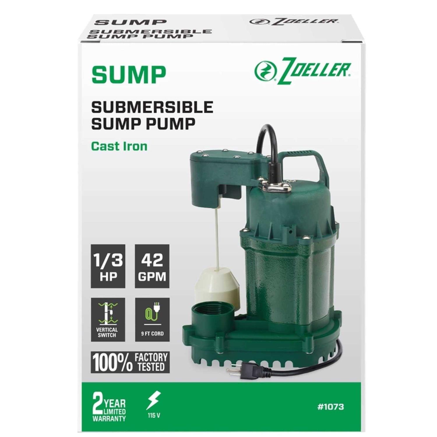 Zoeller 1/3 HP Cast Iron Sewage Pump - MT - Mrs Treak