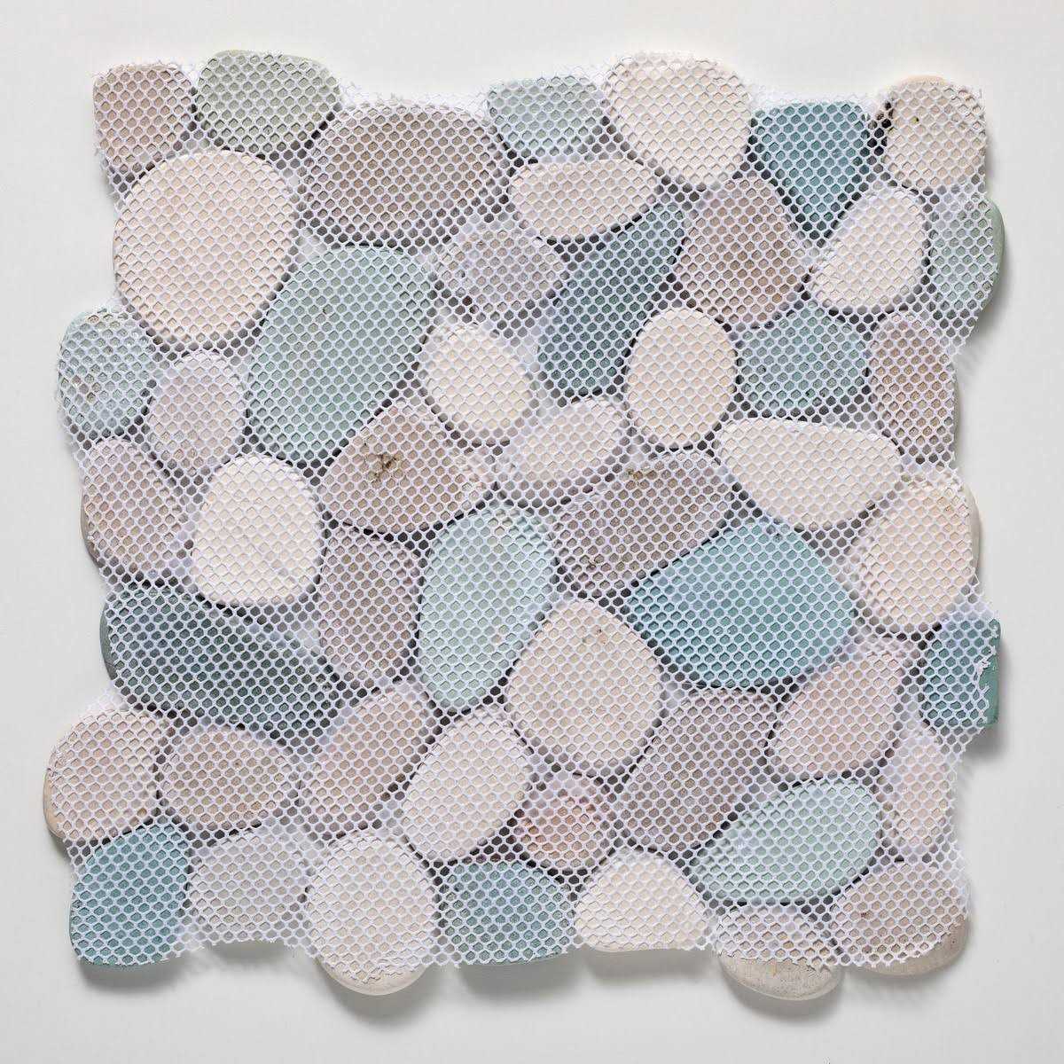 Tile Connection Sliced Pebble Grey 11-1/4 in. x 11-1/4 in. x Mesh-Mounted Mosaic Tile - MT - Mrs Treak