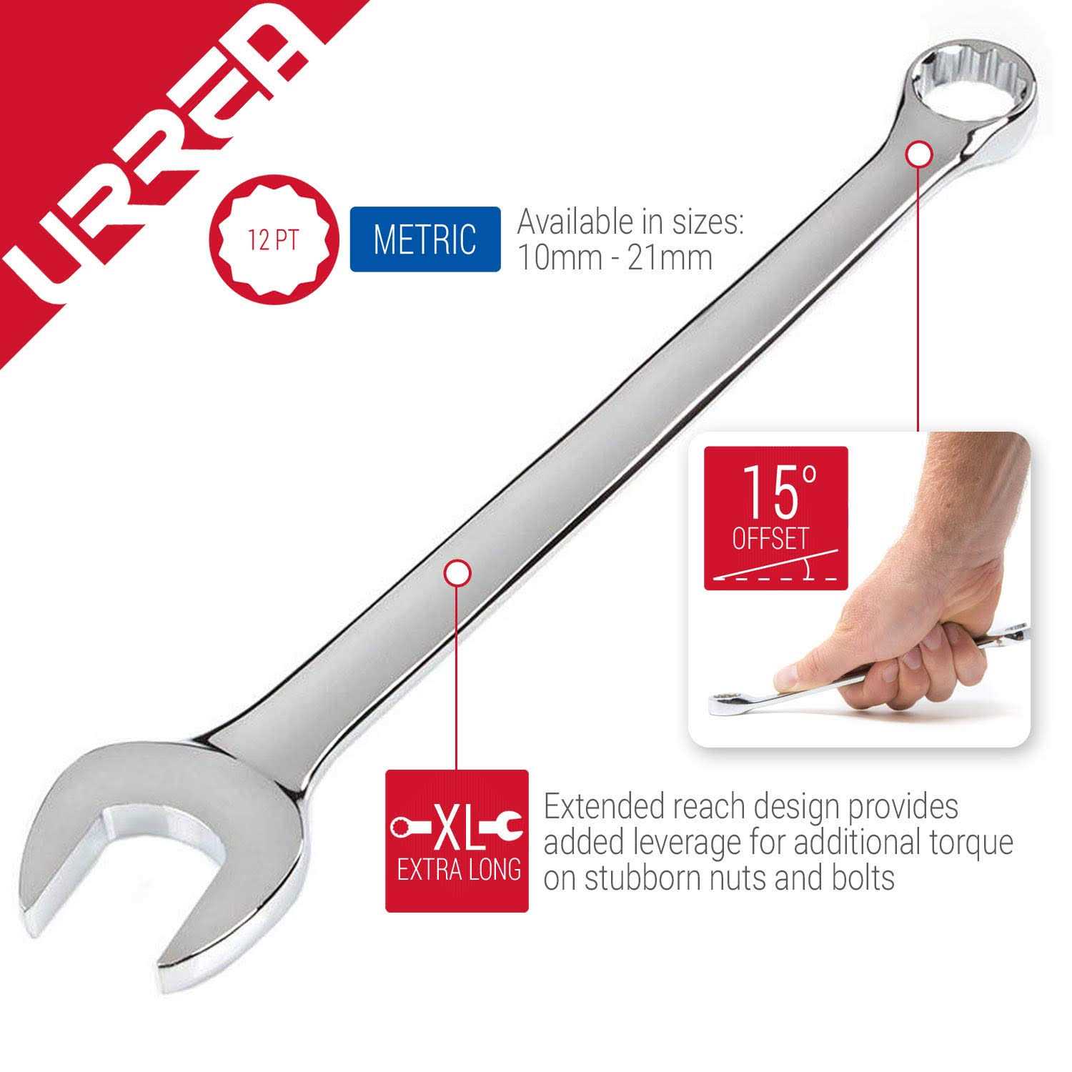 Urrea Combination 12 Point Wrench - MT - Mrs Treak