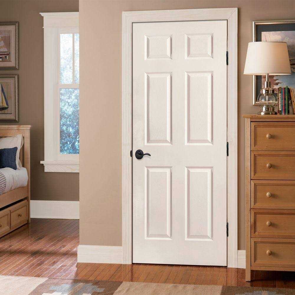 Masonite 80 in. Cheyenne Smooth 2-Panel Camber Top Plank Hollow Core Primed Composite Interior Door Slab - MT - Mrs Treak
