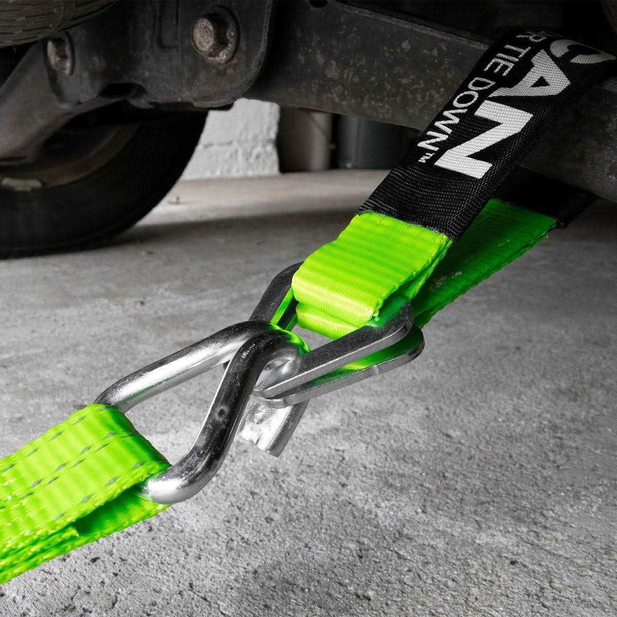 VULCAN Car Tie Down Axle Strap with Wear Pad 2 Inch x - MT - Mrs Treak