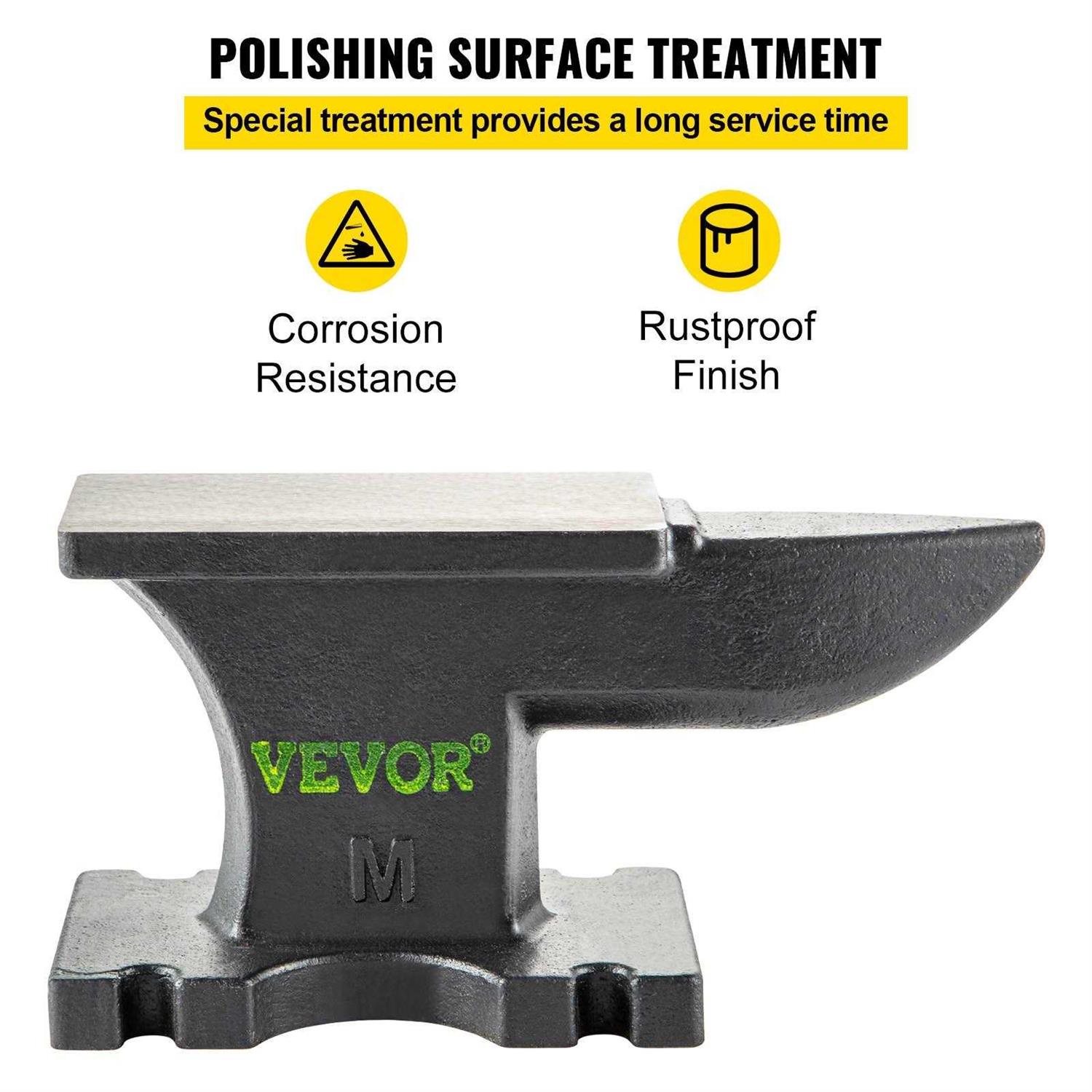 VEVOR Cast Iron Anvil Single Horn Anvil Countertop and Stable Base - MT - Mrs Treak