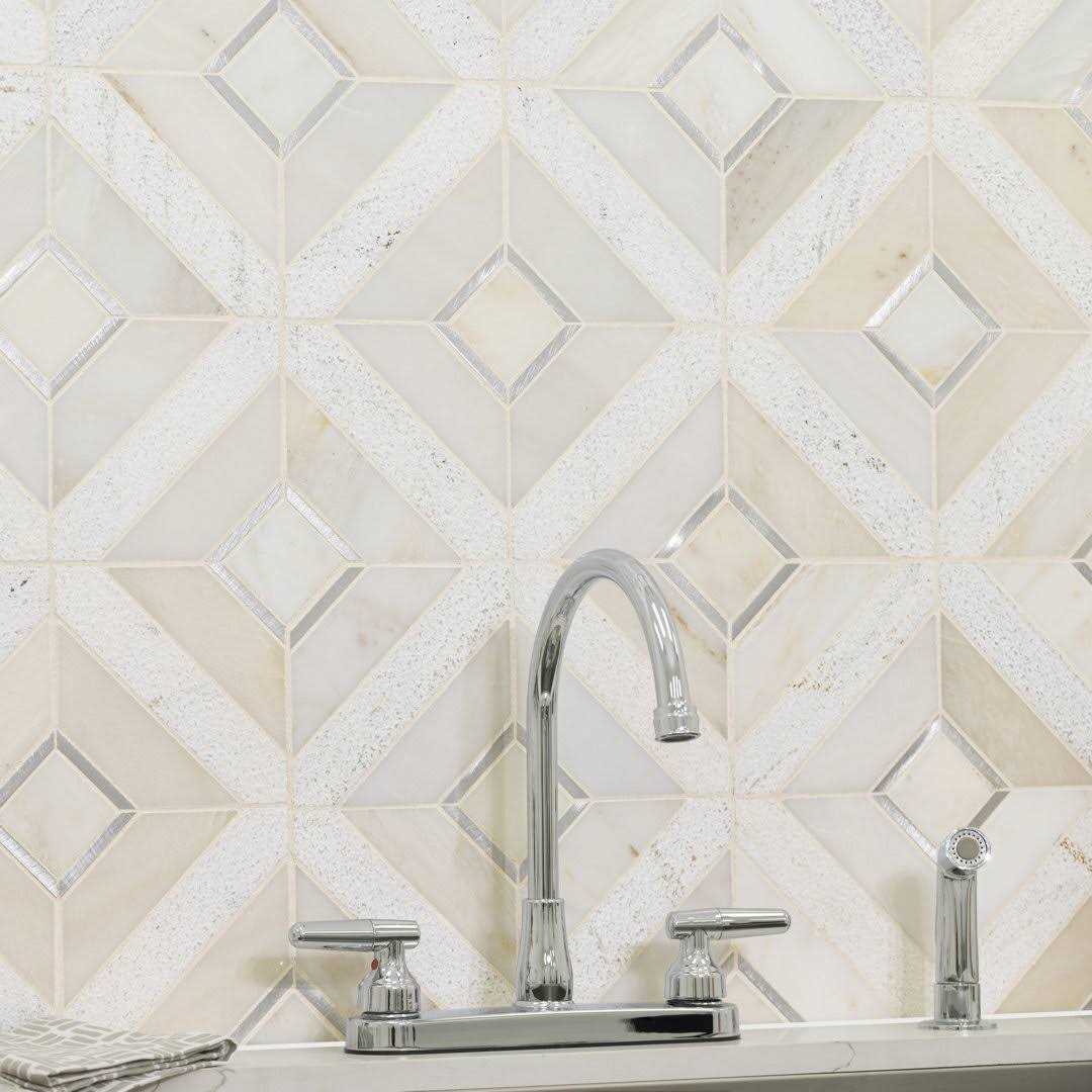 MSI Verona Pattern 11.85 in. x 11.85 Multi-Surface Mesh-Mounted Mosaic Tile - MT - Mrs Treak