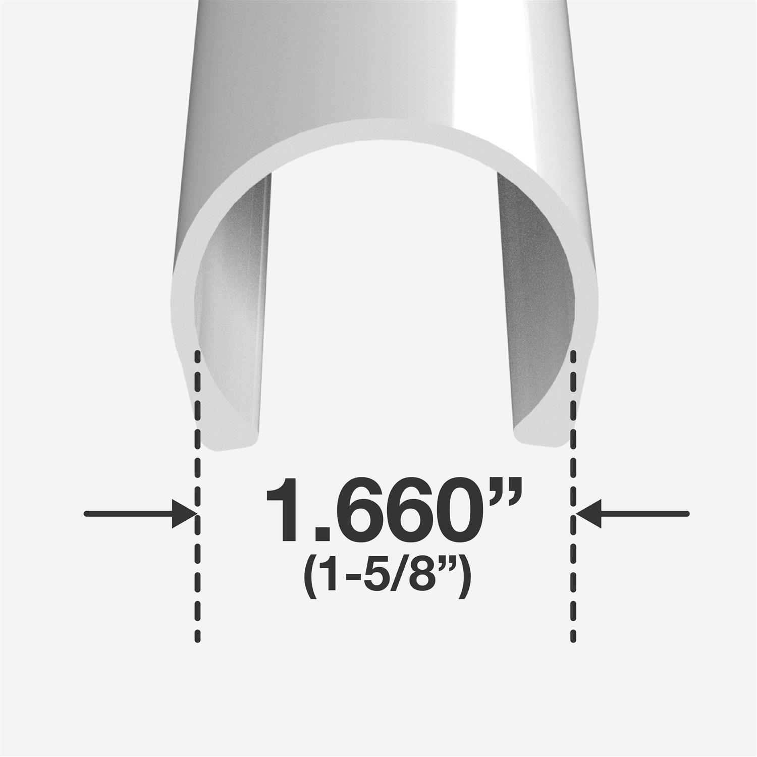 Formufit 1-1/4 in. x 40 Pipe Clamp Schedule 40 Rigid PVC Material Clip - MT - Mrs Treak