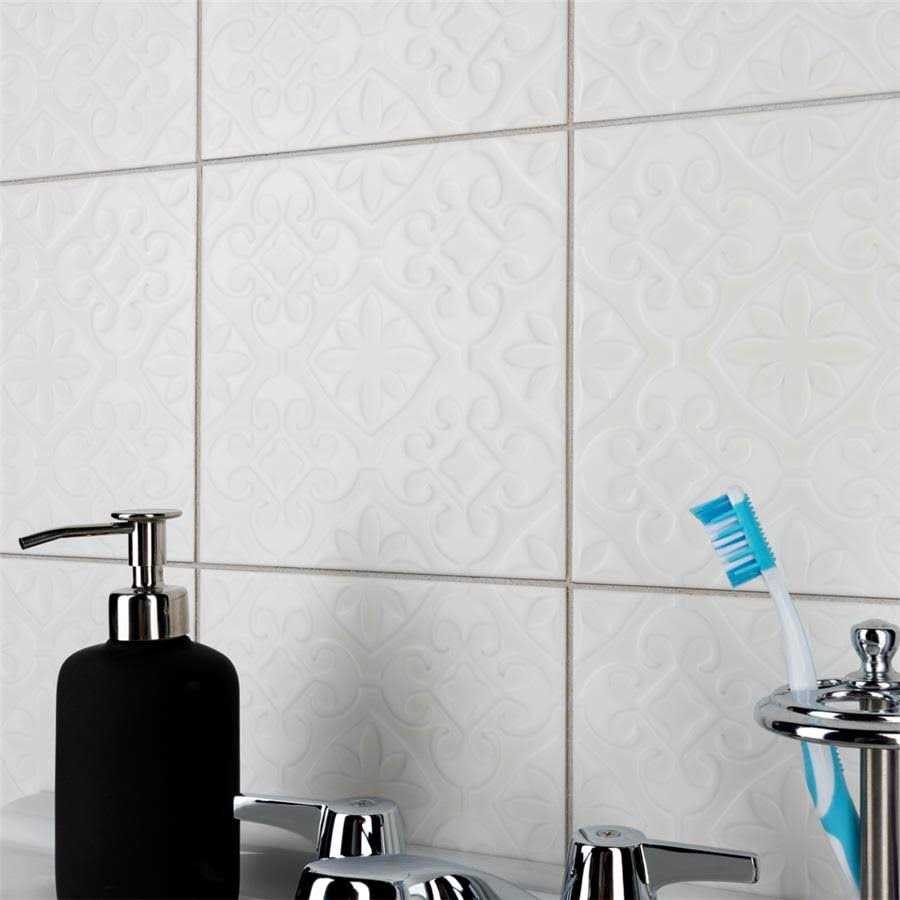 Merola Tile Triplex Real Black 7-3/4 in. x 7-3/4 in. Ceramic Wall Tile - MT - Mrs Treak