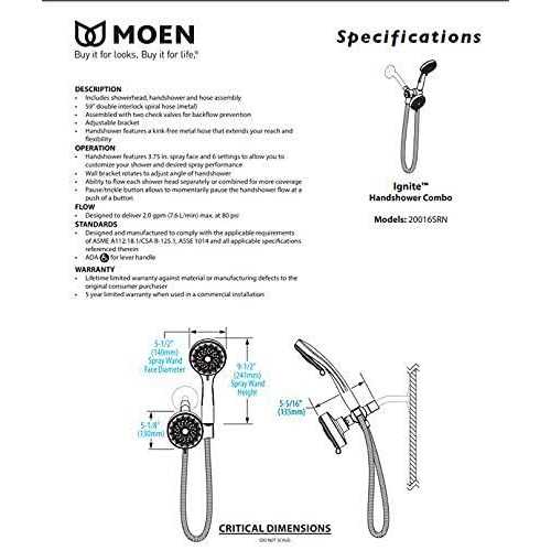 Moen HydroEnergetix 8-Spray Shower - MT - Mrs Treak
