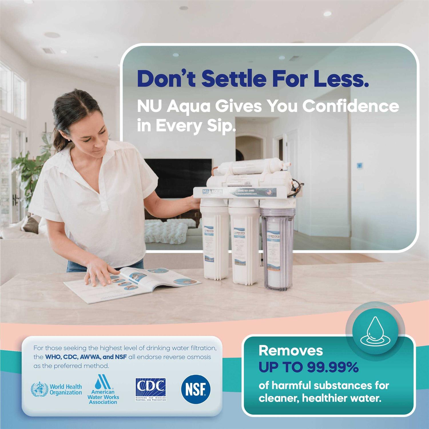 Nu Aqua 5-Stage Under Sink Reverse Osmosis Water Filter System - MT - Mrs Treak