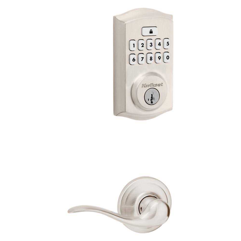 Kwikset Signature Series 270 SmartCode Satin Nickel Single Cylinder Smartkey Electronic Deadbolt Lighted Keypad | 992700-002 - MT - Mrs Treak