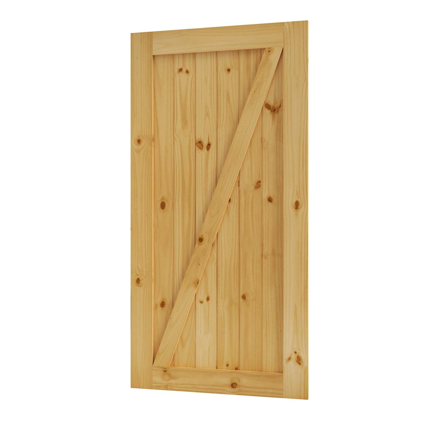 EightDoors Z-Shape Knotty Pine Barn Door Slab - MT - Mrs Treak