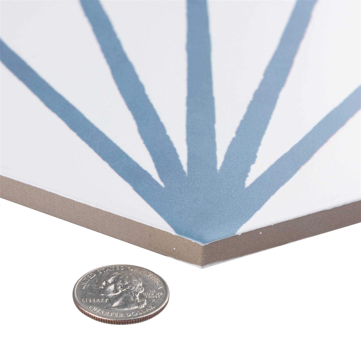 Merola Tile Horizon Hex 7-3/4 in. x 9 in. Ceramic Floor and Wall Tile - MT - Mrs Treak