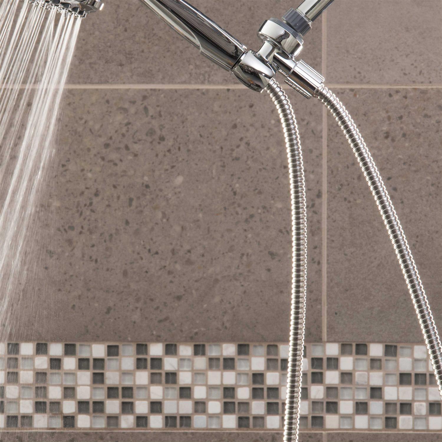 Waterpik High Pressure Powerpulse Massage Hand Held, 2.5 GPM, Chrome Detachable Shower Head with 7 Spray Settings and 5 Hose - MT - Mrs Treak