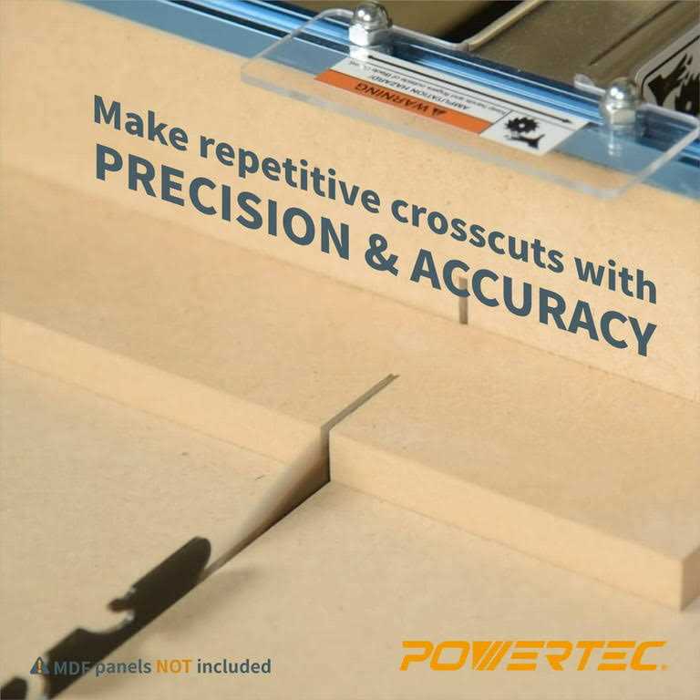 Powertec 71673 Table Saw Sled Kit w/T-Tracks Miter Bars Knob Bolt and Screws Set - MT - Mrs Treak