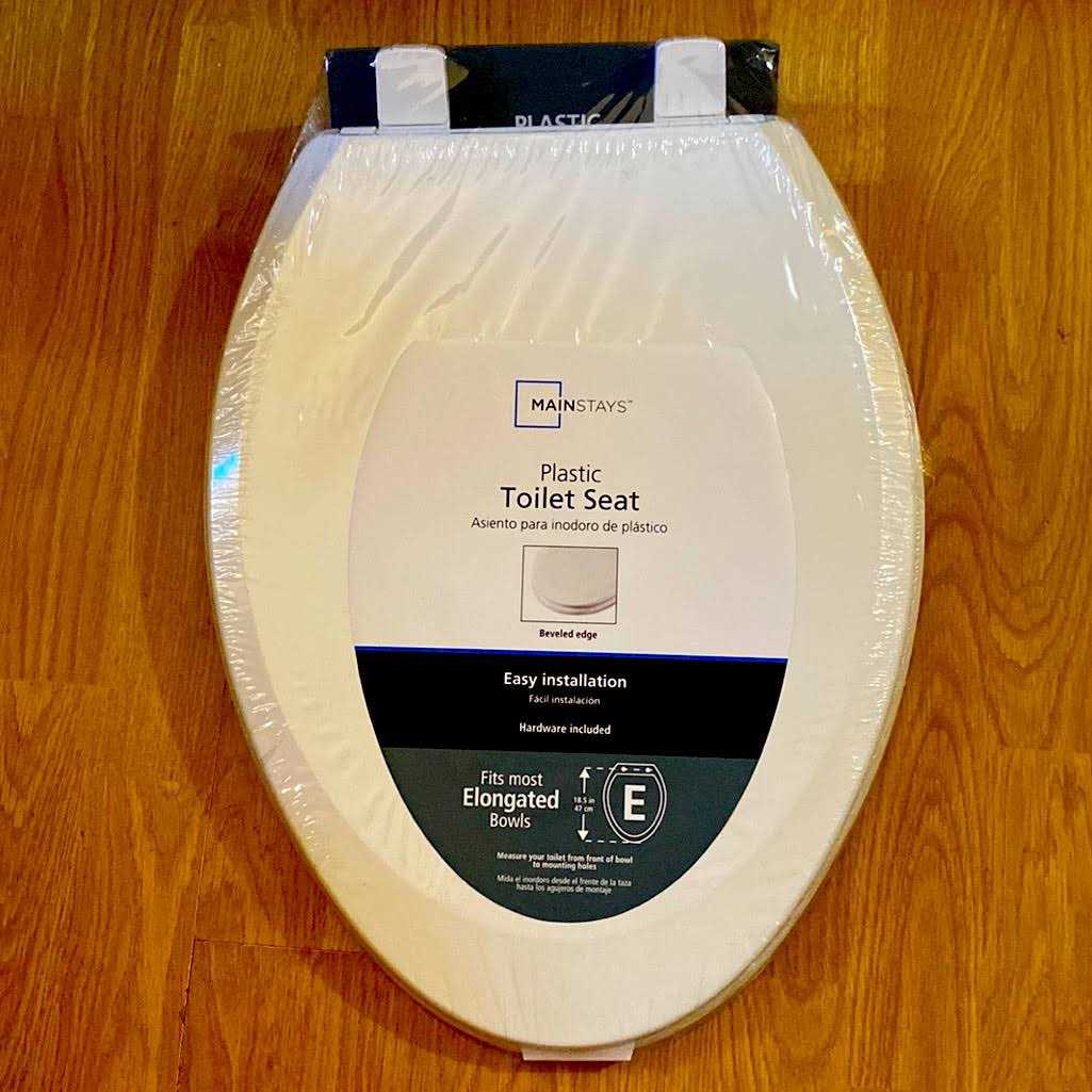 Mainstays Elongated Plastic Toilet Seat - MT - Mrs Treak