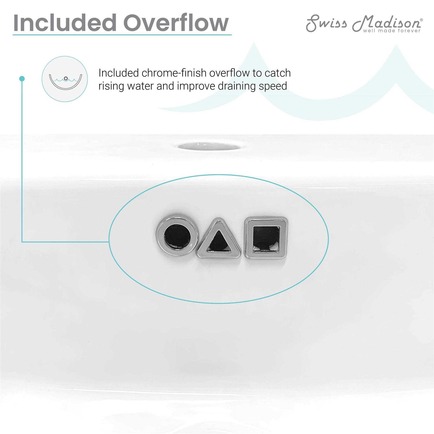 Swiss Madison SM-WS318 Claire Ceramic Wall Hung Sink - MT - Mrs Treak