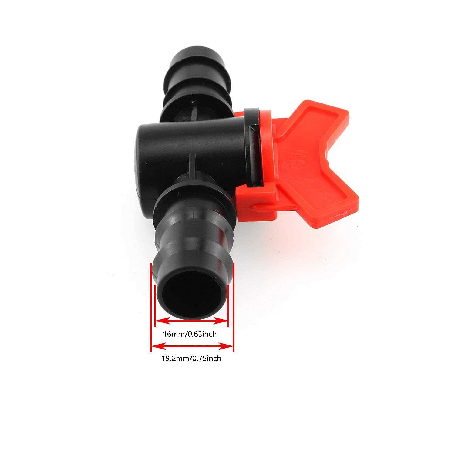 DGZZI Barbed Ball Valve 4PCS ID in-Line Ball Valve Shut-Off Switch with Hose Barb for Drip Irrigation and Aquariums - MT - Mrs Treak