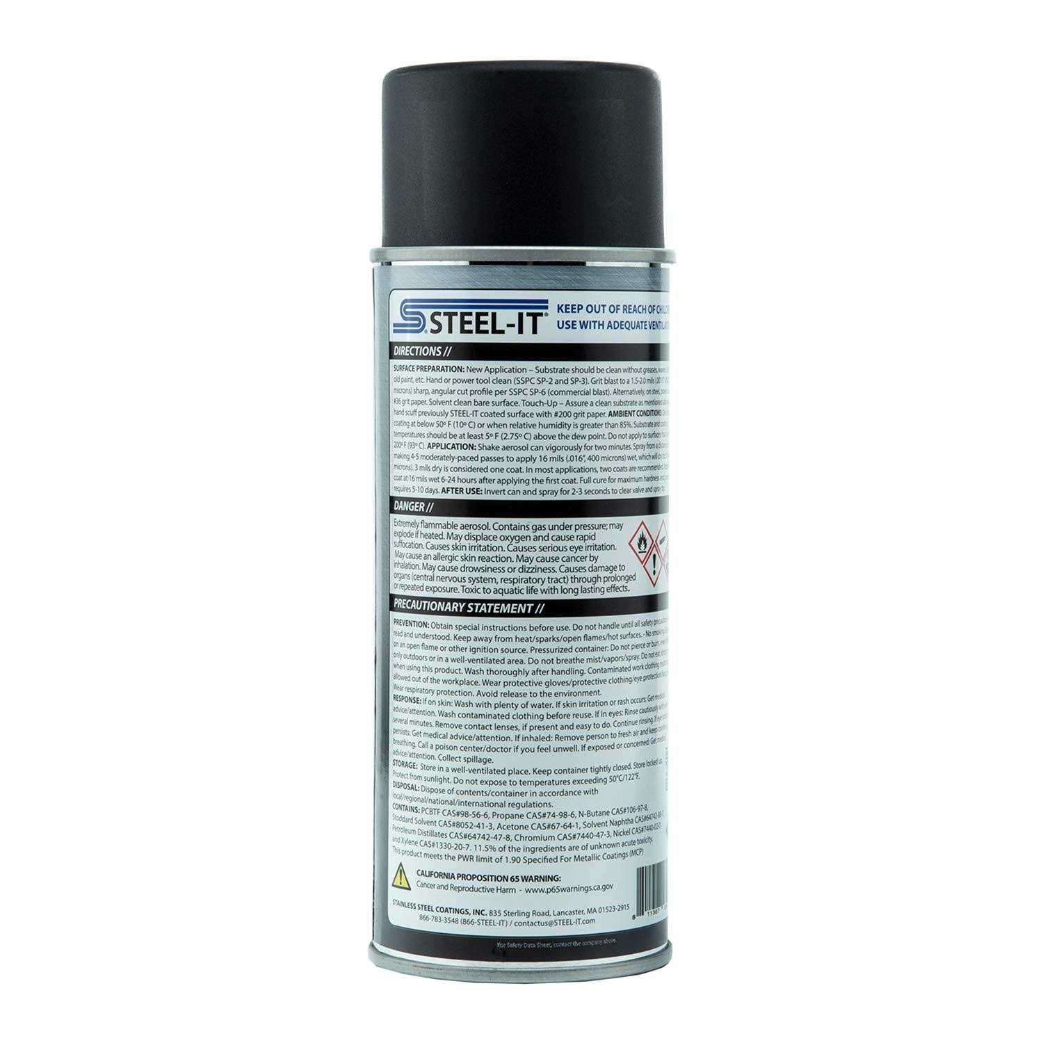 Steel-It Black Polyurethane 14oz Can - MT - Mrs Treak