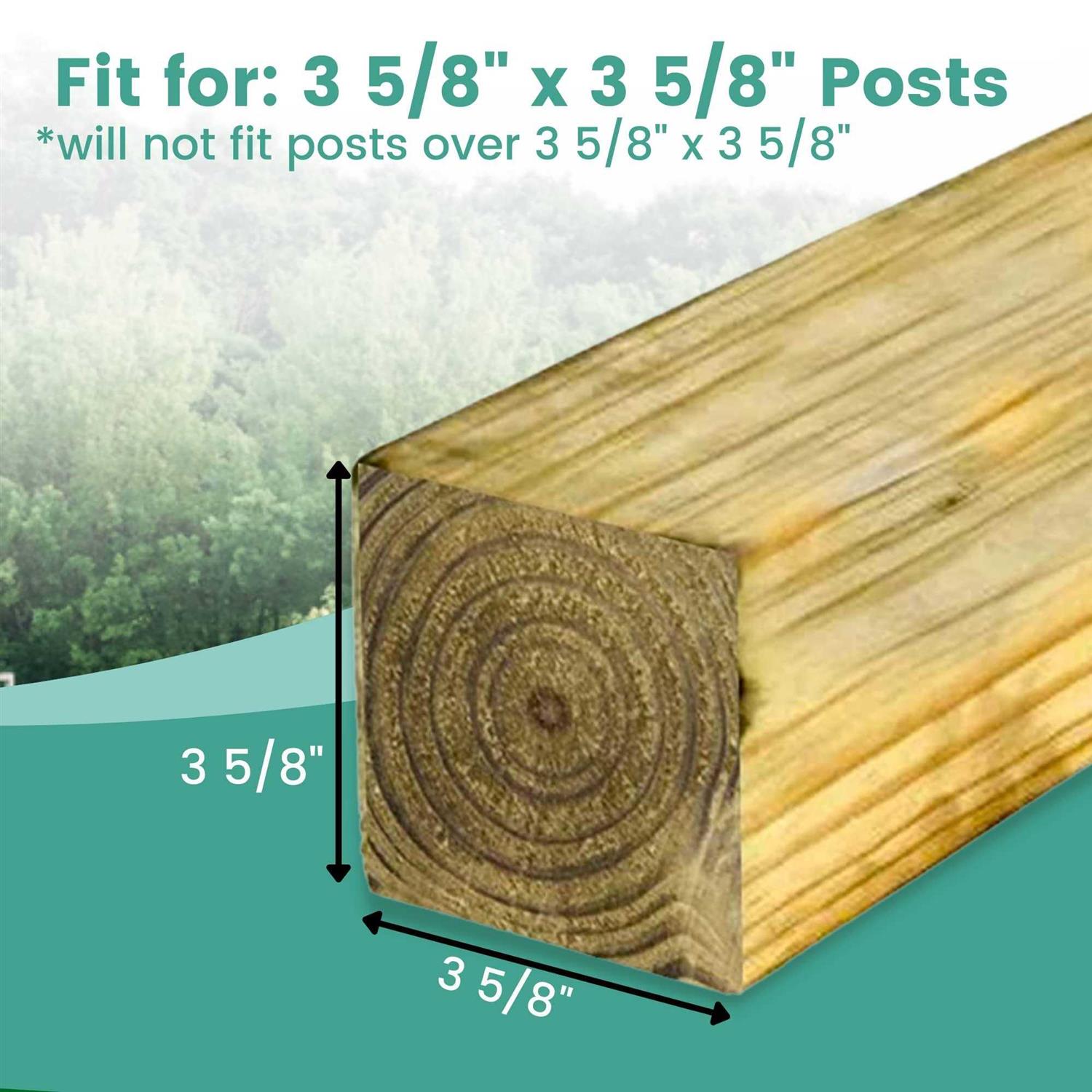 Tongass 4×4 Fence Post caps Made from Black Durable Plastic - MT - Mrs Treak