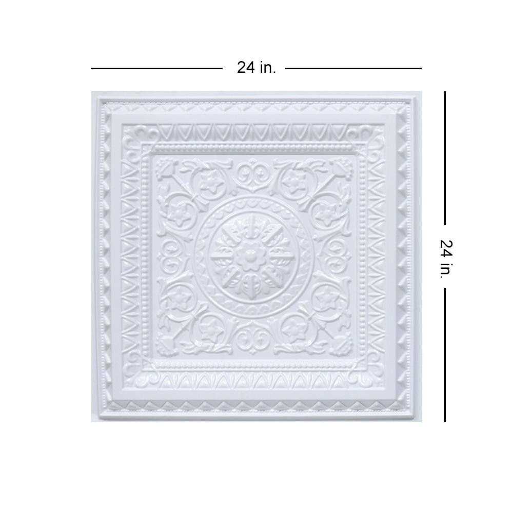 From Plain To Beautiful In Hours Economy La Scala 2 ft. x PVC Lay-in Ceiling Tile Pack - MT - Mrs Treak