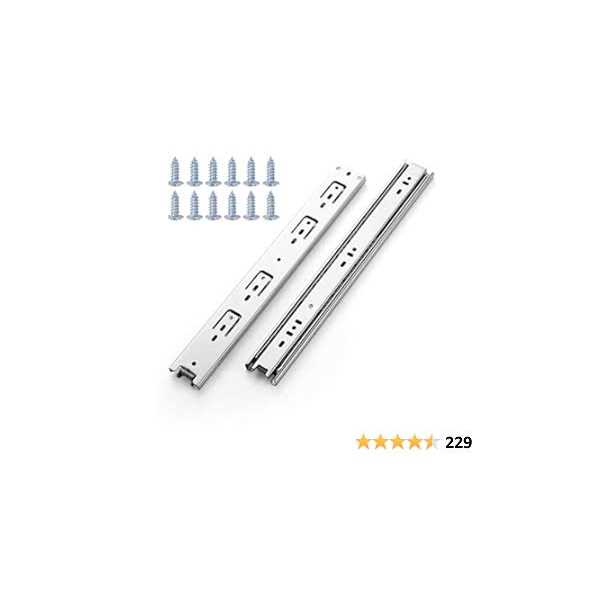 Deshitong 5 pairs full extension drawer slides mount ball bearing sliding - MT - Mrs Treak