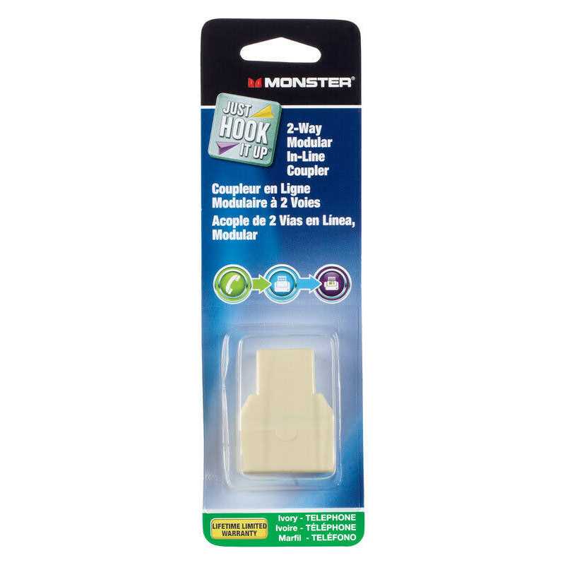 Monster Brush Wall Plate Just Hook It Up White 1 gang Plastic Home Theater - MT - Mrs Treak