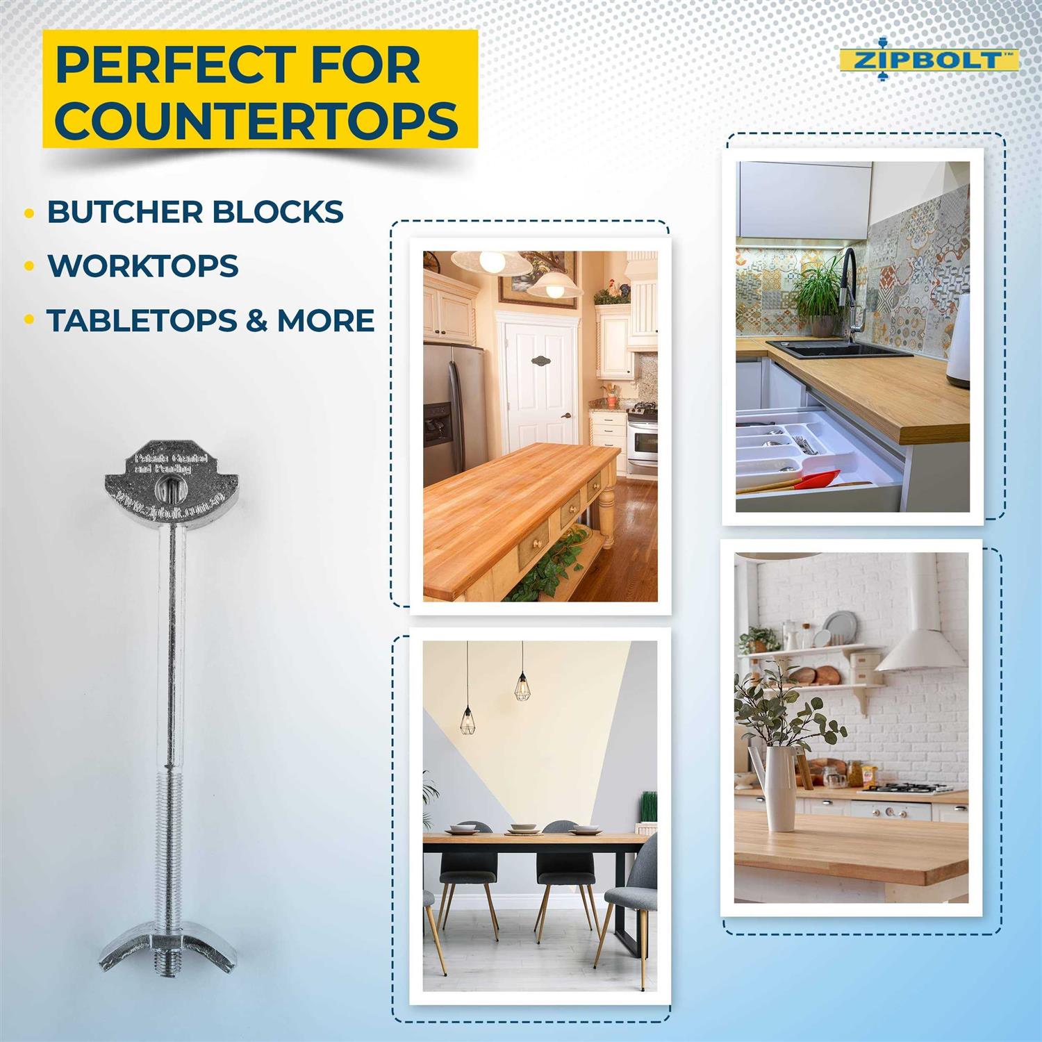 Zipbolt Angled Slipfix Railbolts Connect Angled Handrail to Newel - MT - Mrs Treak