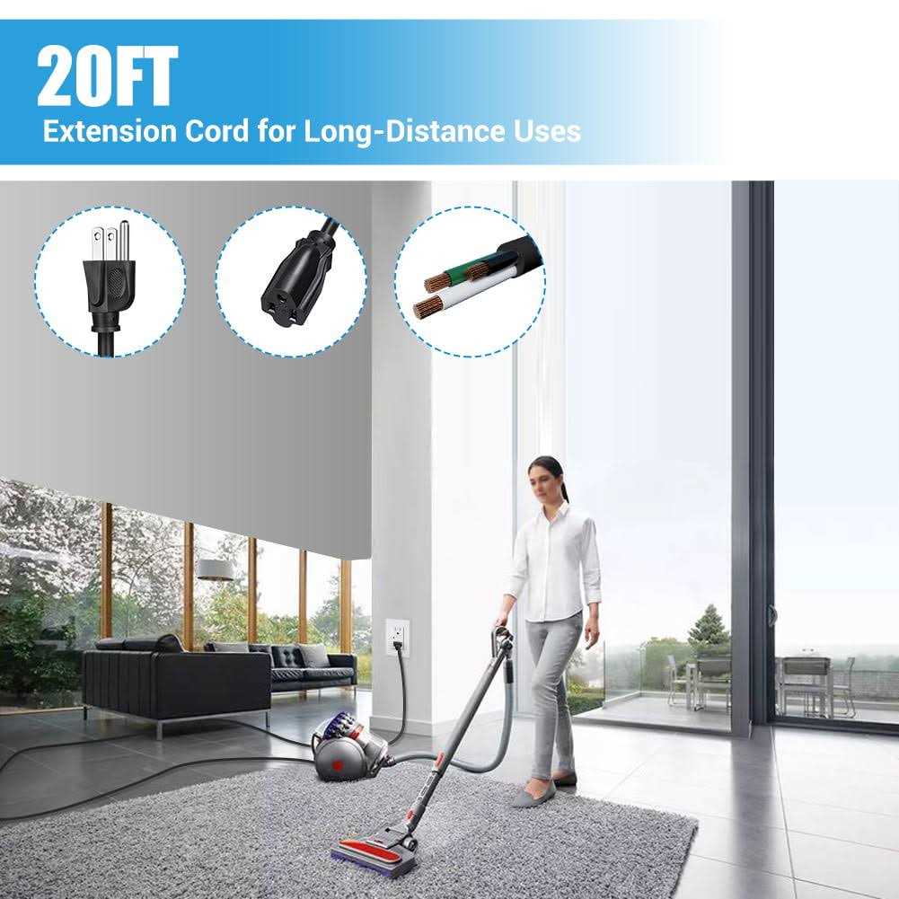 DEWENWILS 3ft Indoor Extension Cord with 3 Outlets 2 Prong 16 AWG Extension Power Cord Black 3 Pack - MT - Mrs Treak