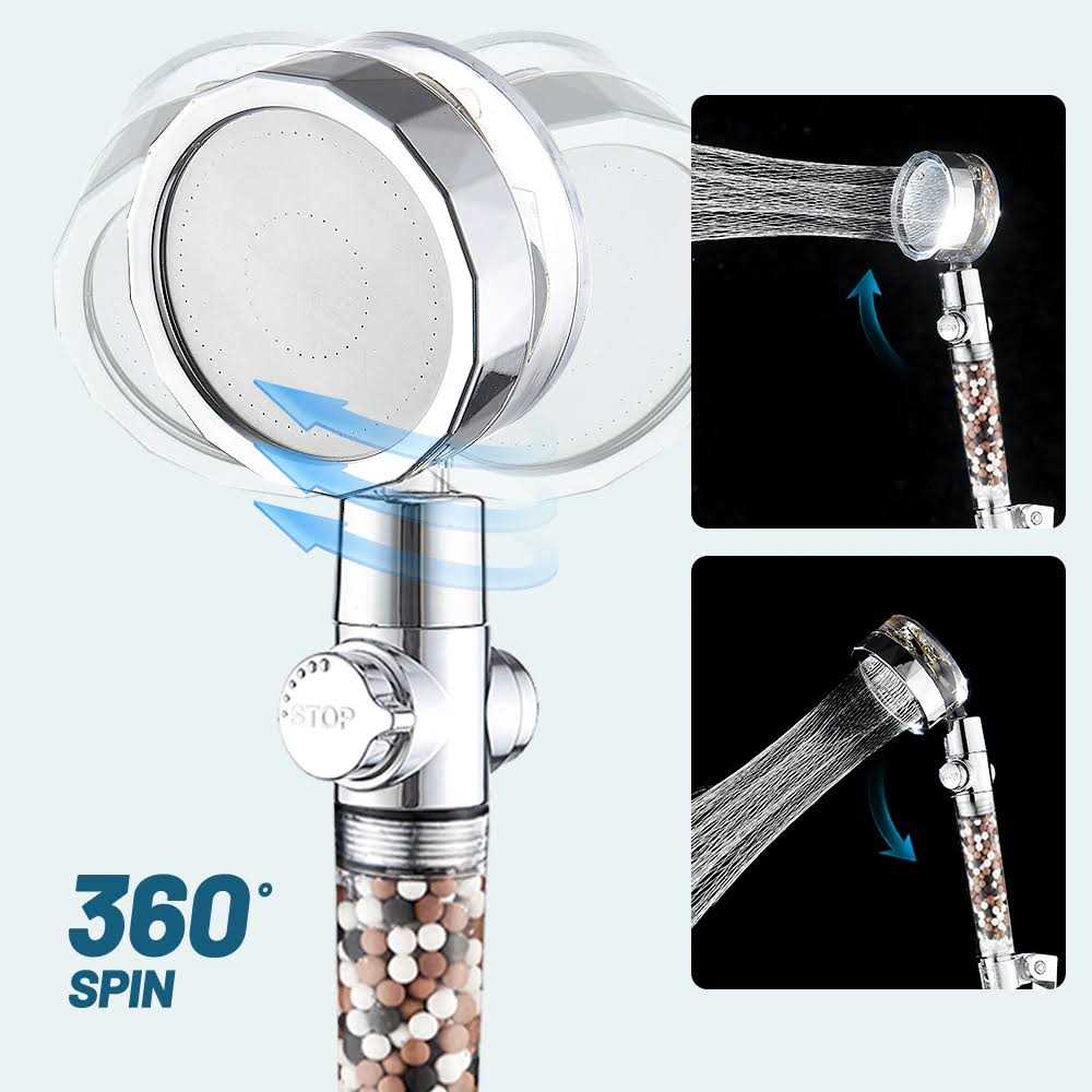 MineralStream TurboFan Shower Head - MT - Mrs Treak