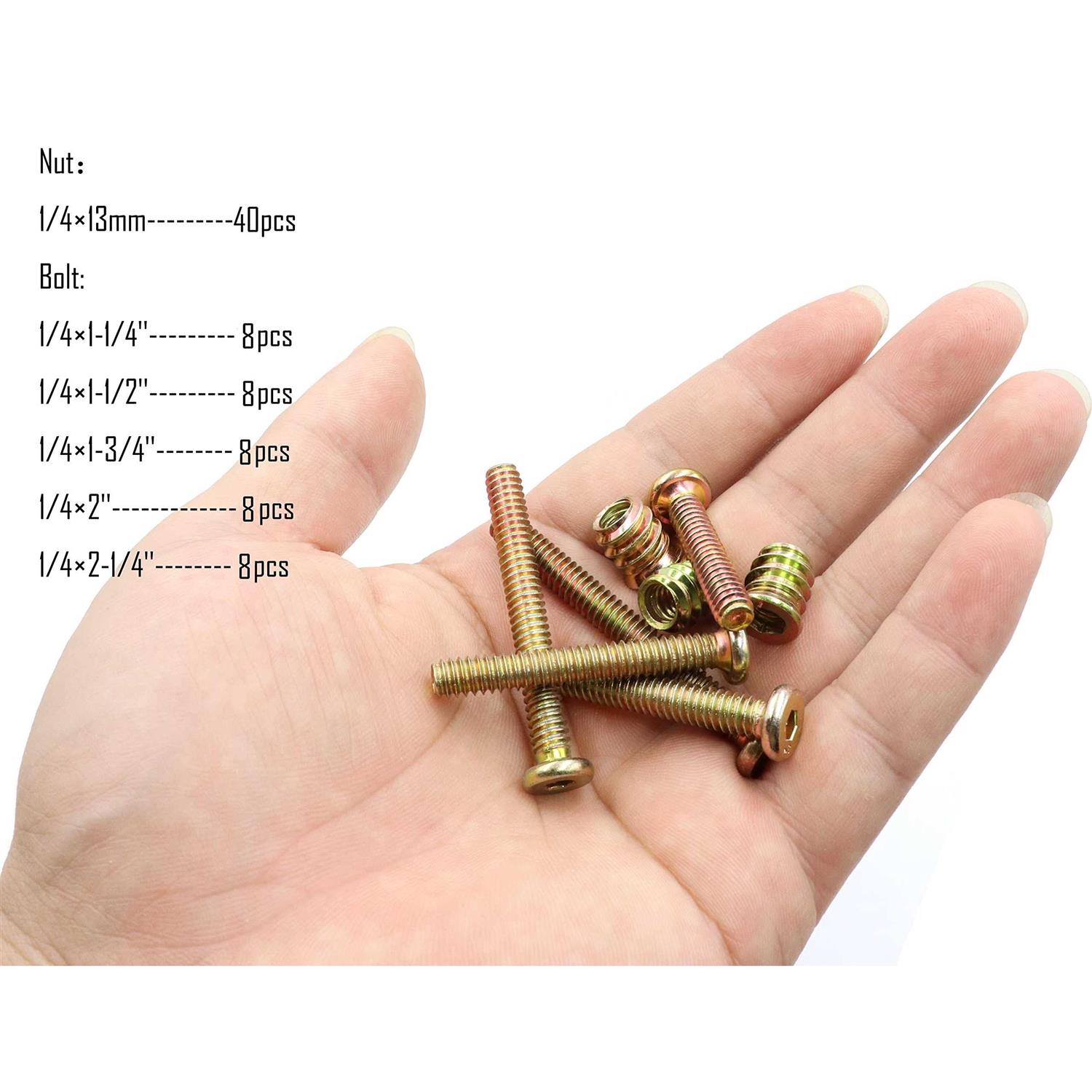 LBY Sets 5/16×15mm Threaded Inserts Nuts and Bolt Assortment kit - MT - Mrs Treak