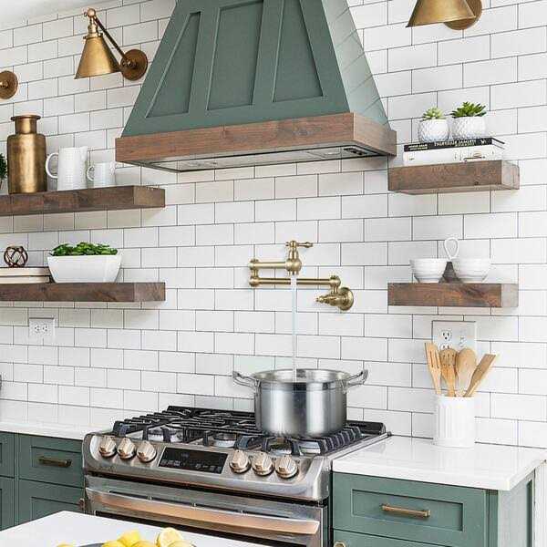 WOWOW Double Handle Wall-Mount Pot Filler Kitchen Faucet 2311100 - MT - Mrs Treak