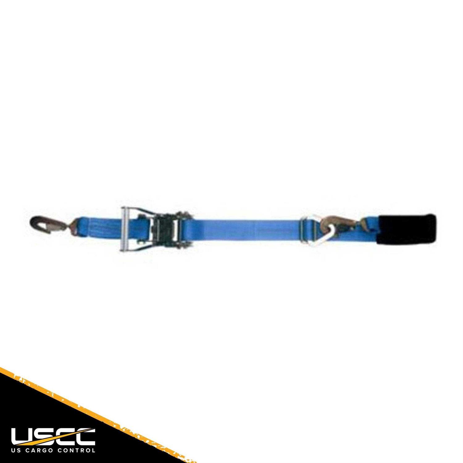 Us Cargo Control 2 x 8′ Blue Ratchet Strap 10,000 lbs w/ Axle Strap 5108AX10-BLU - MT - Mrs Treak