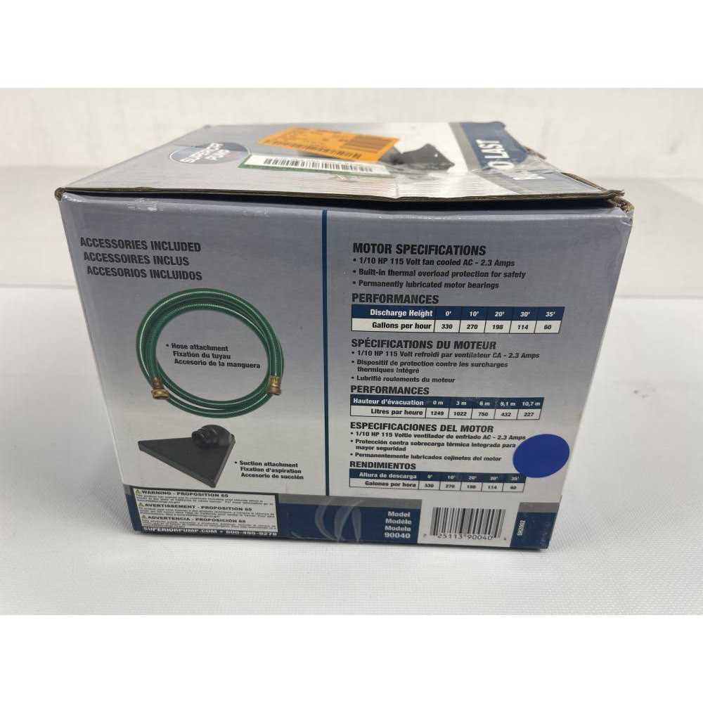 Superior Pump 12 Volt Submersible Utility Pump 91012 - MT - Mrs Treak