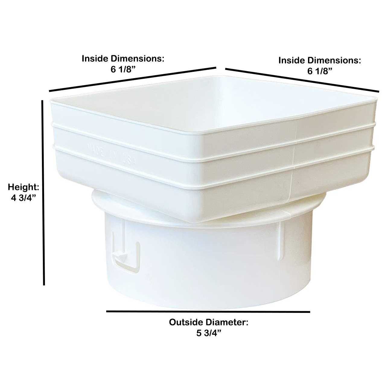 Plastic Universal Downspout to Drain Tile Adapter - MT - Mrs Treak