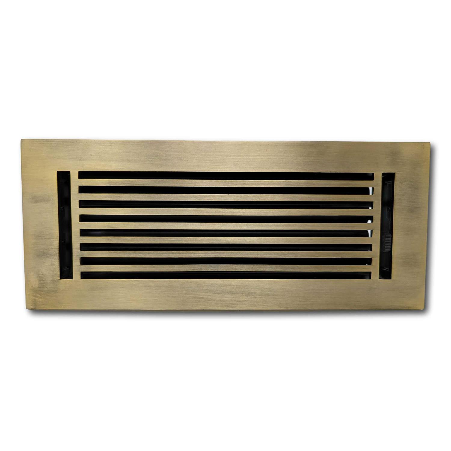 Madelyn Carter 2 x 10 Cast Aluminum Linear Bar Vent Cover – Brushed Satin (Overall: 3.75 x 11.75) - MT - Mrs Treak