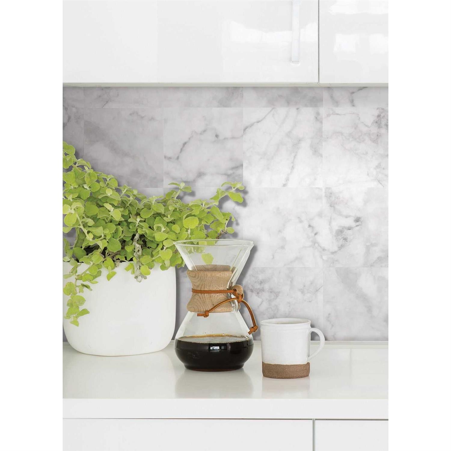 Wallpops Ada Blue Embossed Peel and Stick Backsplash Tiles WPBS4645 - MT - Mrs Treak