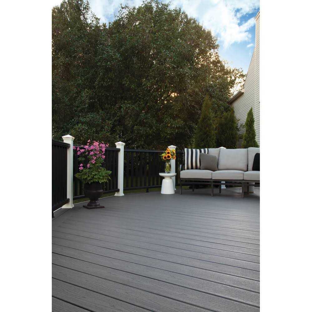 Trex Enhance Basics 1-in x 6-in x 8-ft Clam Shell Square Composite Deck Board CSE92000 - MT - Mrs Treak