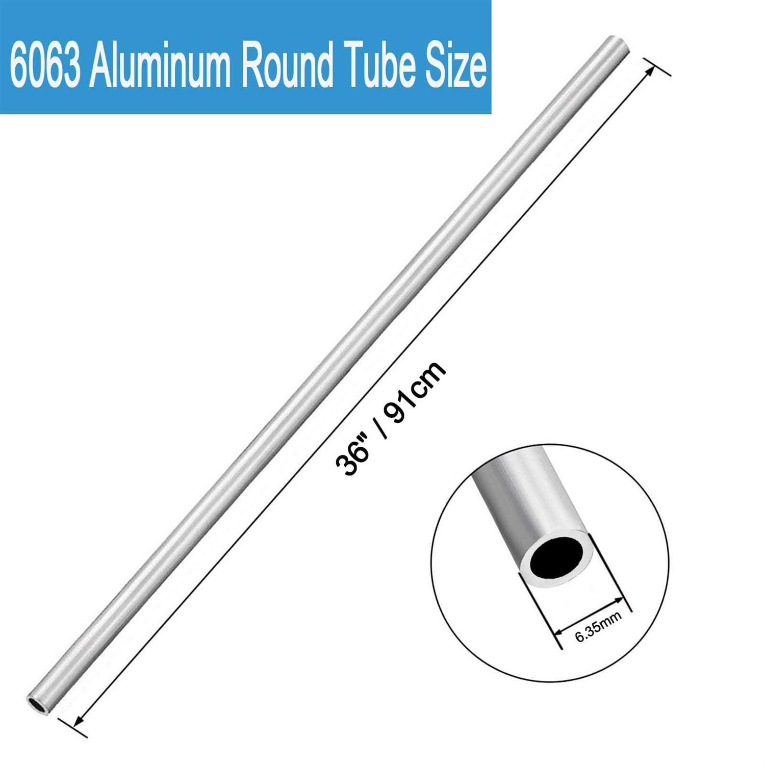 uuvzvcek Aluminum Tube 6063 Aluminum Round Tube Od Long Seamless Aluminum Straight Tubing - MT - Mrs Treak