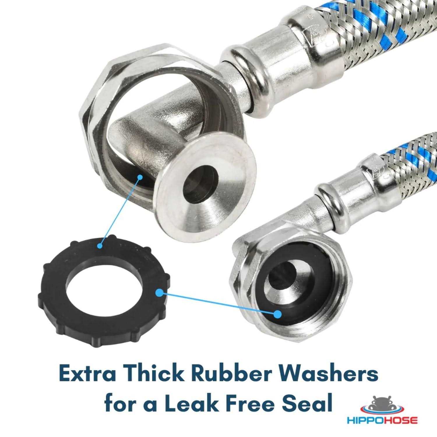 Washing Machine Hoses Double 90 Elbow to Fit Tight Spaces - MT - Mrs Treak