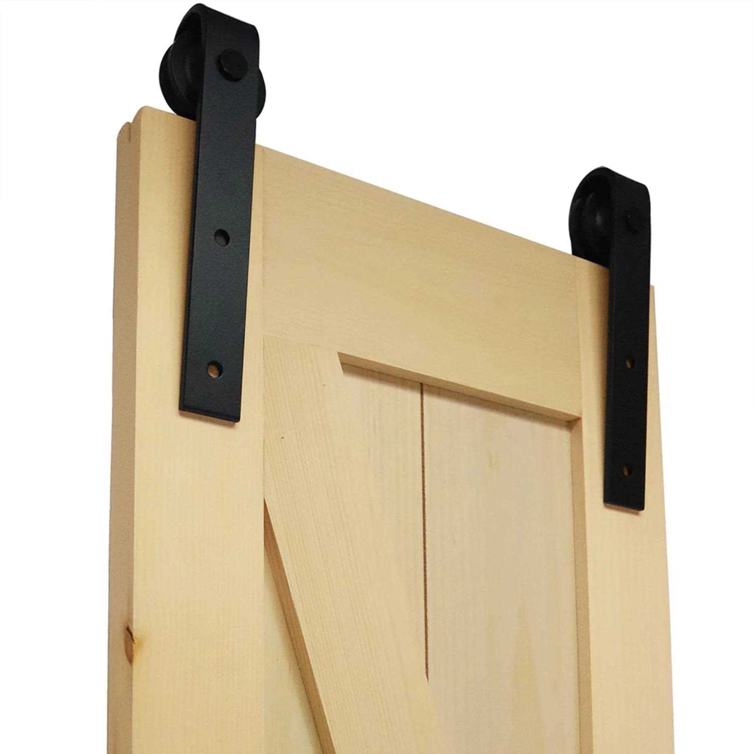 Kimberly Bay K-Rail Solid Knotty Pine Unfinished Barn Door Assembled Slab 84 in. x - MT - Mrs Treak