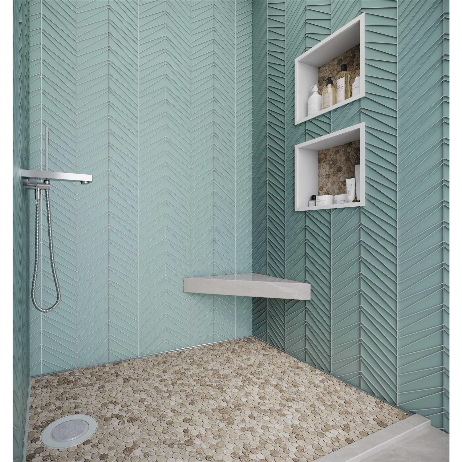 Tile Connection Stone Penny Rounds 11-1/2 in. x 11-1/2 in. Honed Marble Mesh-Mounted Mosaic Tile - MT - Mrs Treak