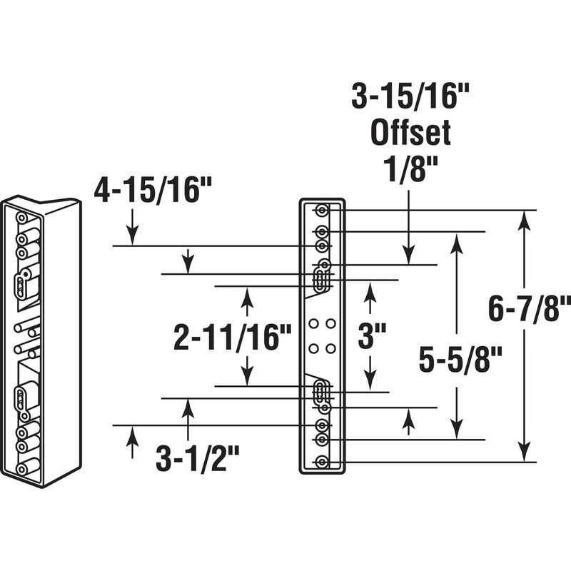 Prime Line C 1095 Sliding Glass Door Handle - MT - Mrs Treak