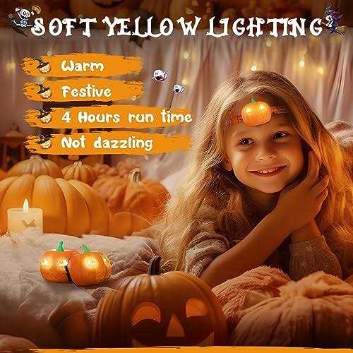 EverBrite Halloween Pumpkin Headlamp for Kids 2 Modes LED Head Lamp - MT - Mrs Treak