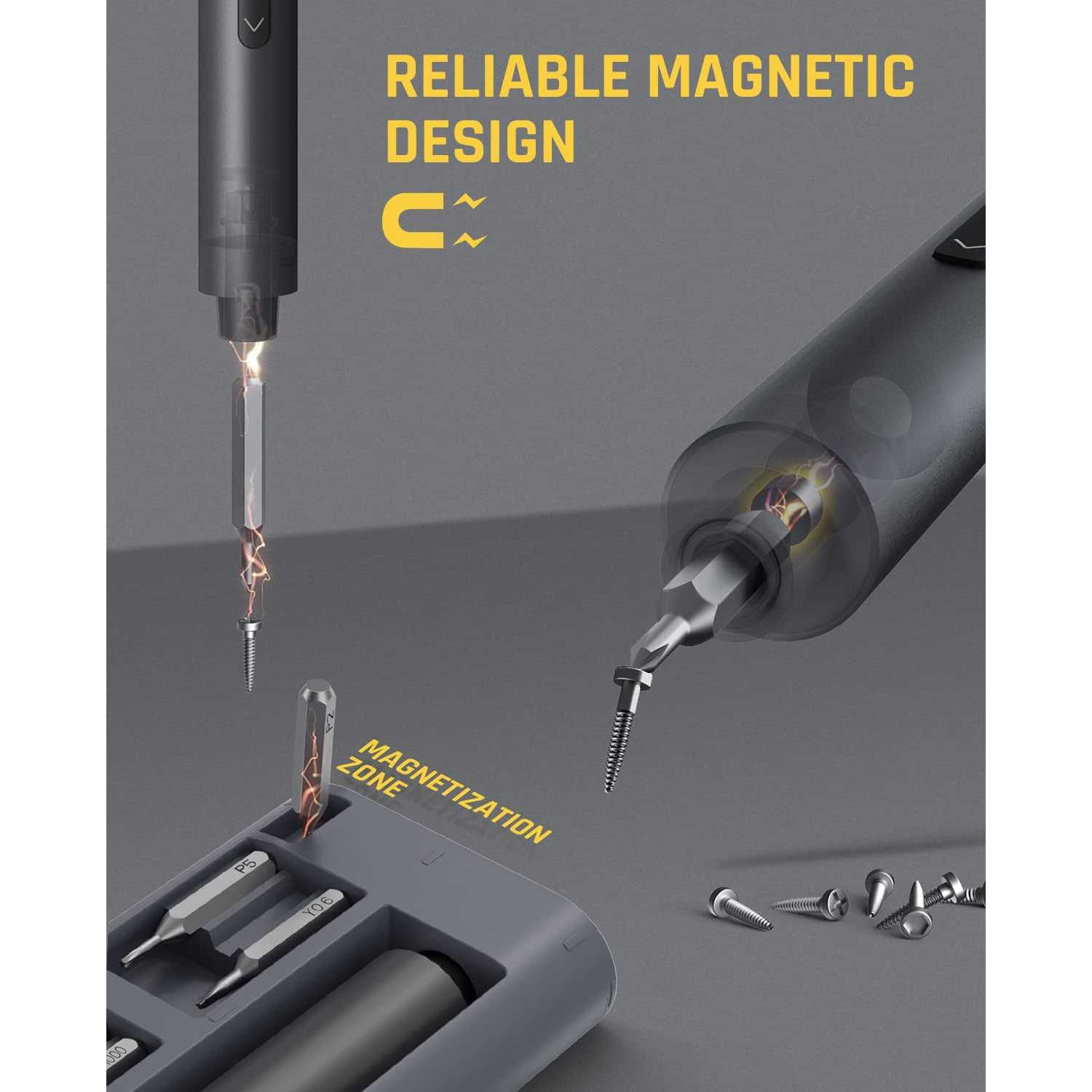 Fanttik Mini Electric Screwdriver Precision Screwdriver Set with 50 Magnetic Precision Bits - MT - Mrs Treak