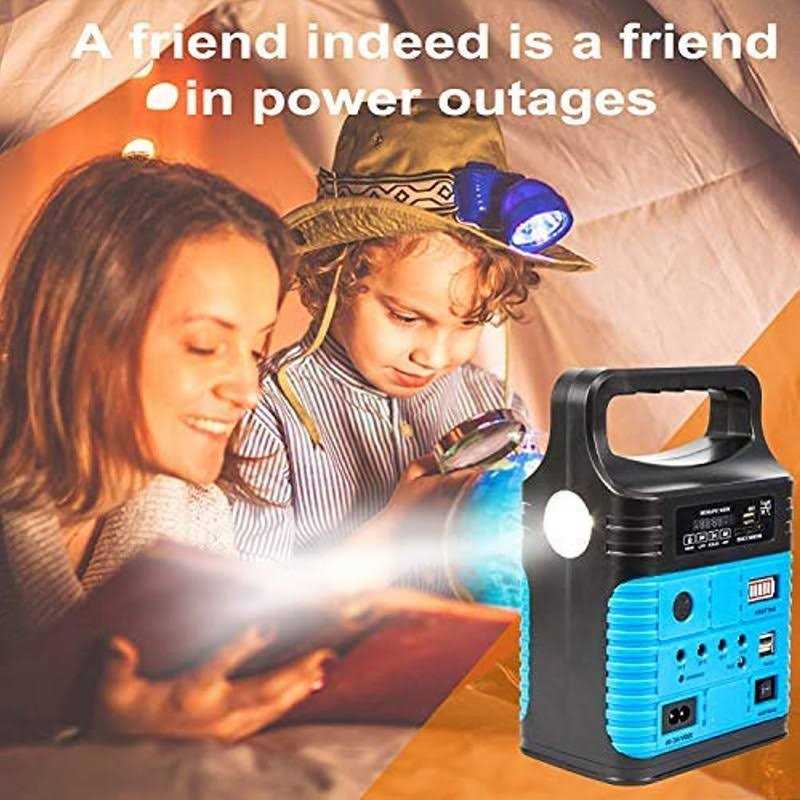 UPEOR Solar Generator Portable Power Station 8000mAh Solar Power Generator with Solar Panel,MP3&FM Radio,Bluetooth,3 Sets LED Li - MT - Mrs Treak