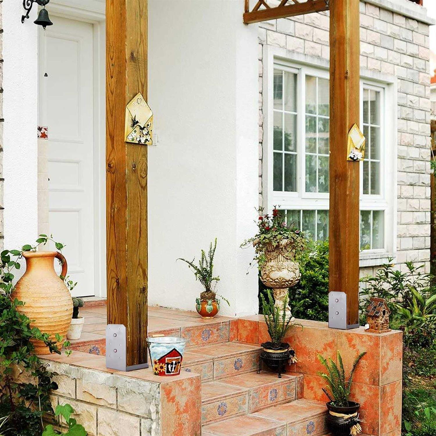 SPACEEUP Post Base Anchor Adjustable Post Base Stainless Steel Concrete Post Anchor for Pavilion Deck Railing - MT - Mrs Treak