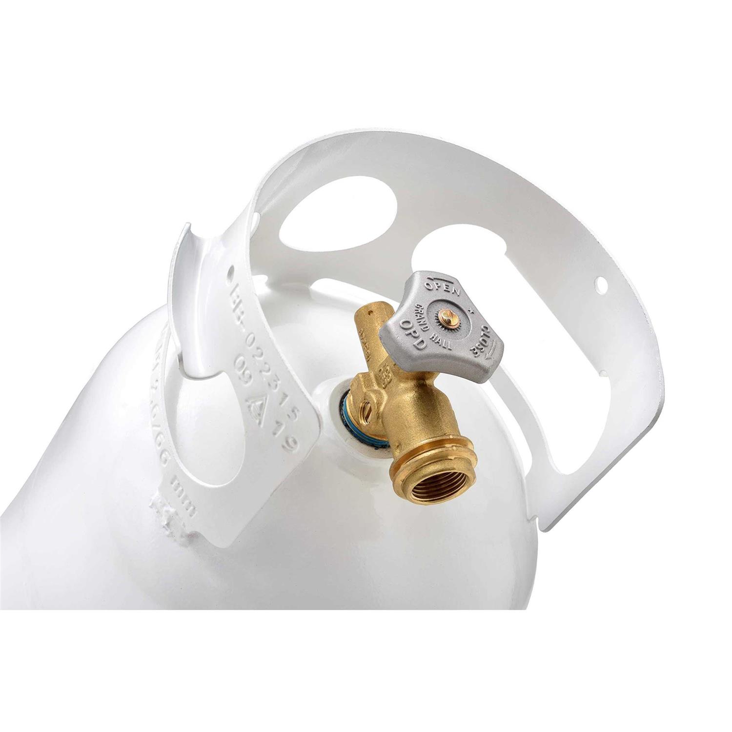 Flame King YSN201BT 20 Pound Steel Floor Buffer Propane Tank Cylinder with Vapor Valve and Level Gauge - MT - Mrs Treak