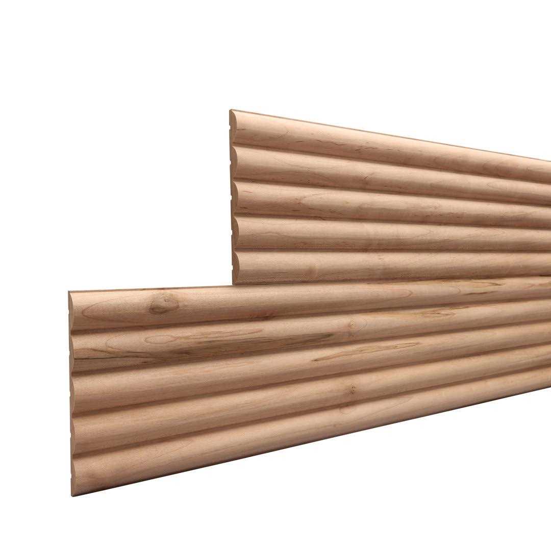 Ornamental Mouldings 5 in. x 0.438 in. x 48 in. White Wood Large Bead Panel Moulding - MT - Mrs Treak