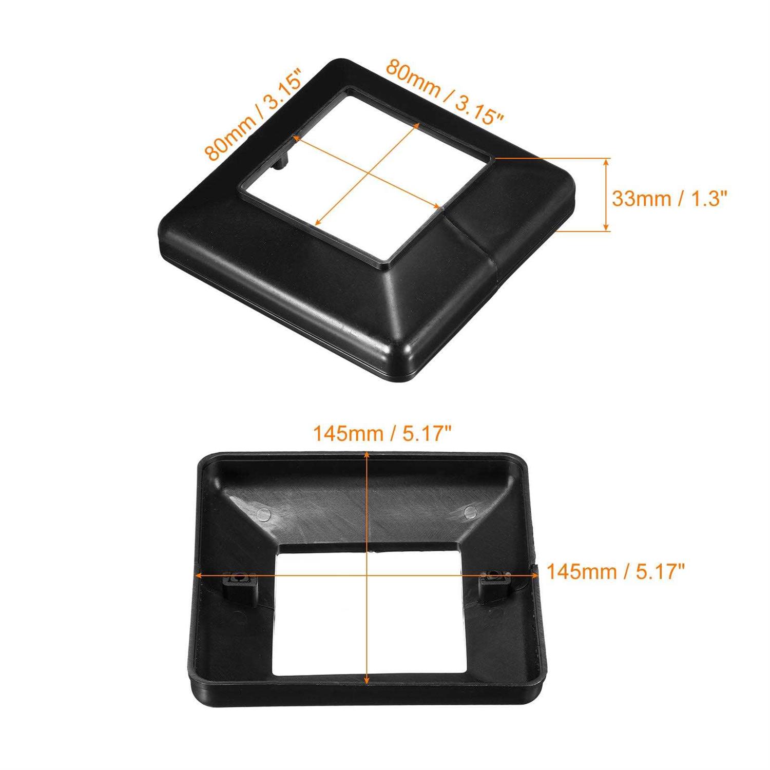 Unique Bargains Deck Post Base Cover 6Pcs Split Style Post Bracket Post Base - MT - Mrs Treak