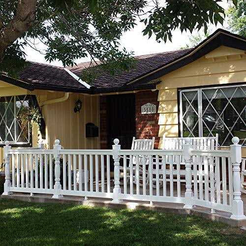 Weatherables 4 ft. H x 8 ft. W 3-Rail Vinyl Fence Panel EZ Pack - MT - Mrs Treak