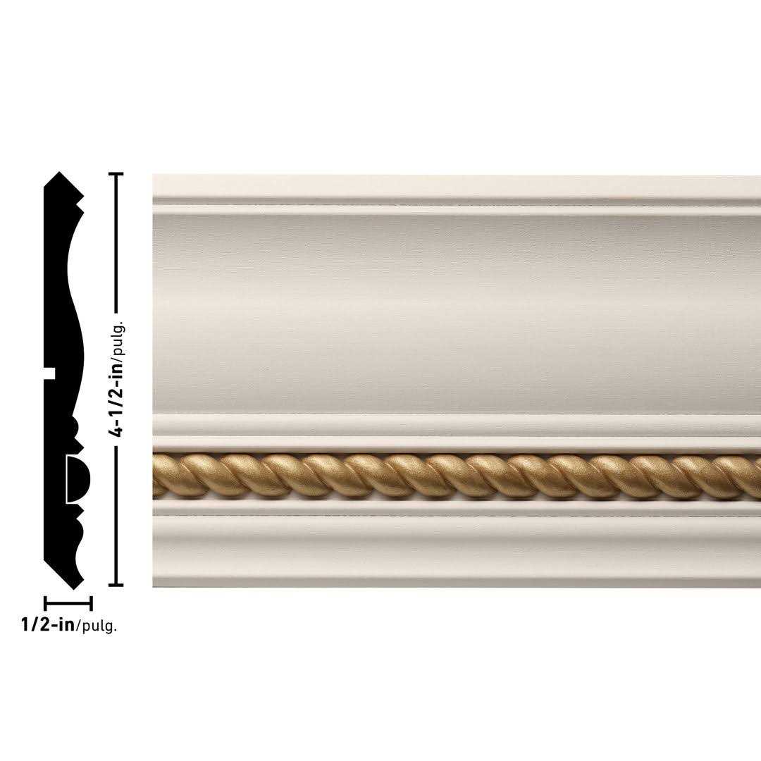 Ornamental Mouldings Diamond 24-in x 2.5-ft Finished Plastic Wall Panel Moulding - MT - Mrs Treak